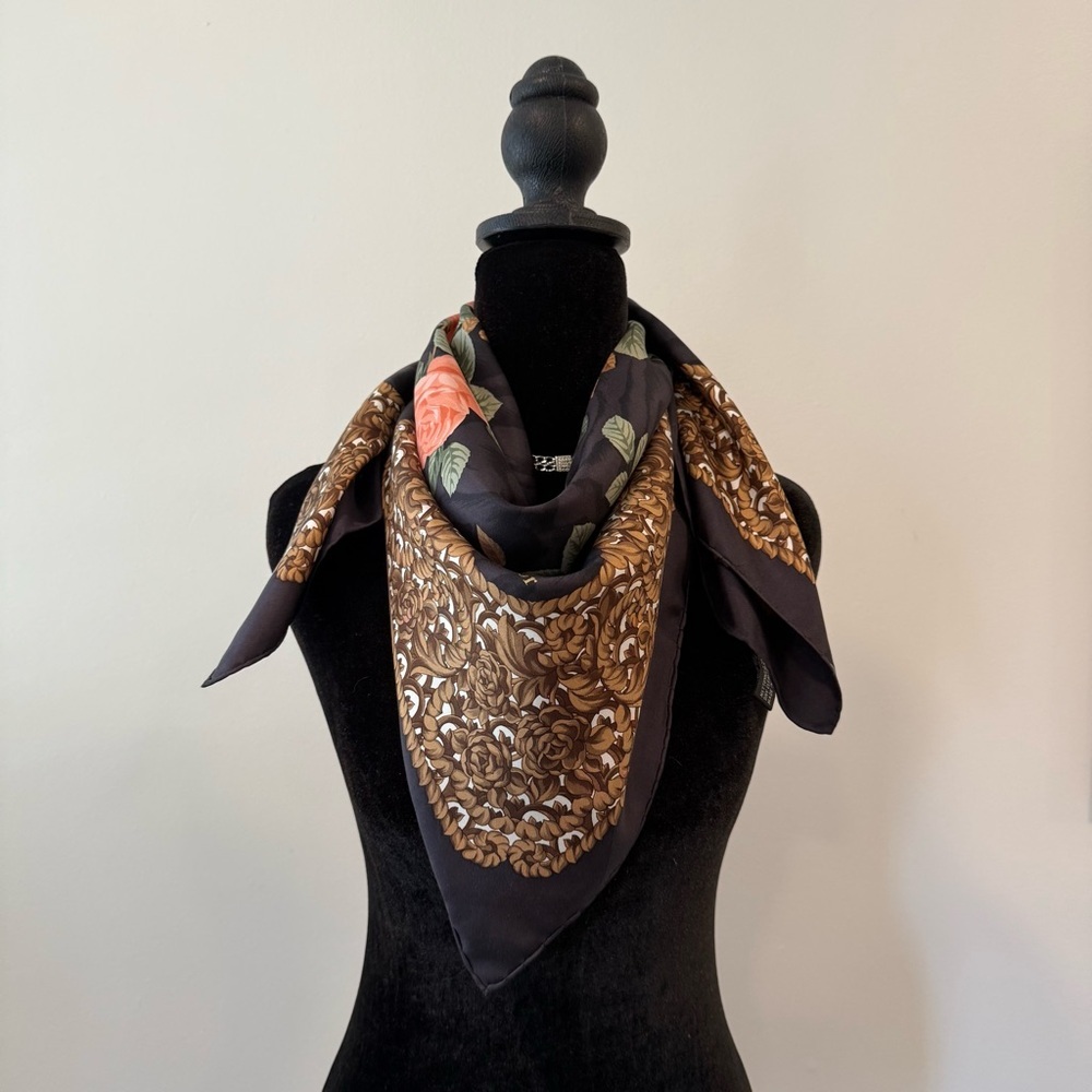 Christian Dior Floral Silk Scarf - Picture 9 of 10